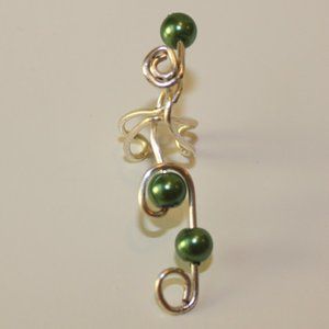3 for $10 💲 Green Bead Wire Ear Cuff Earring